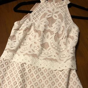 NWT ASOS petite white lace dress